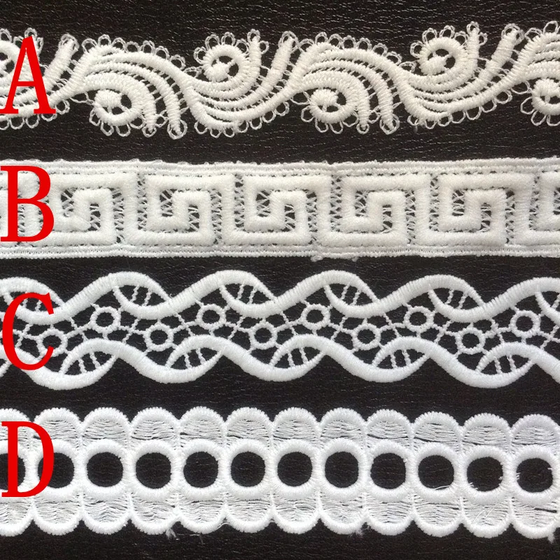 2.5-3.3cm milk fibre embroidery lace trim,RX171028C