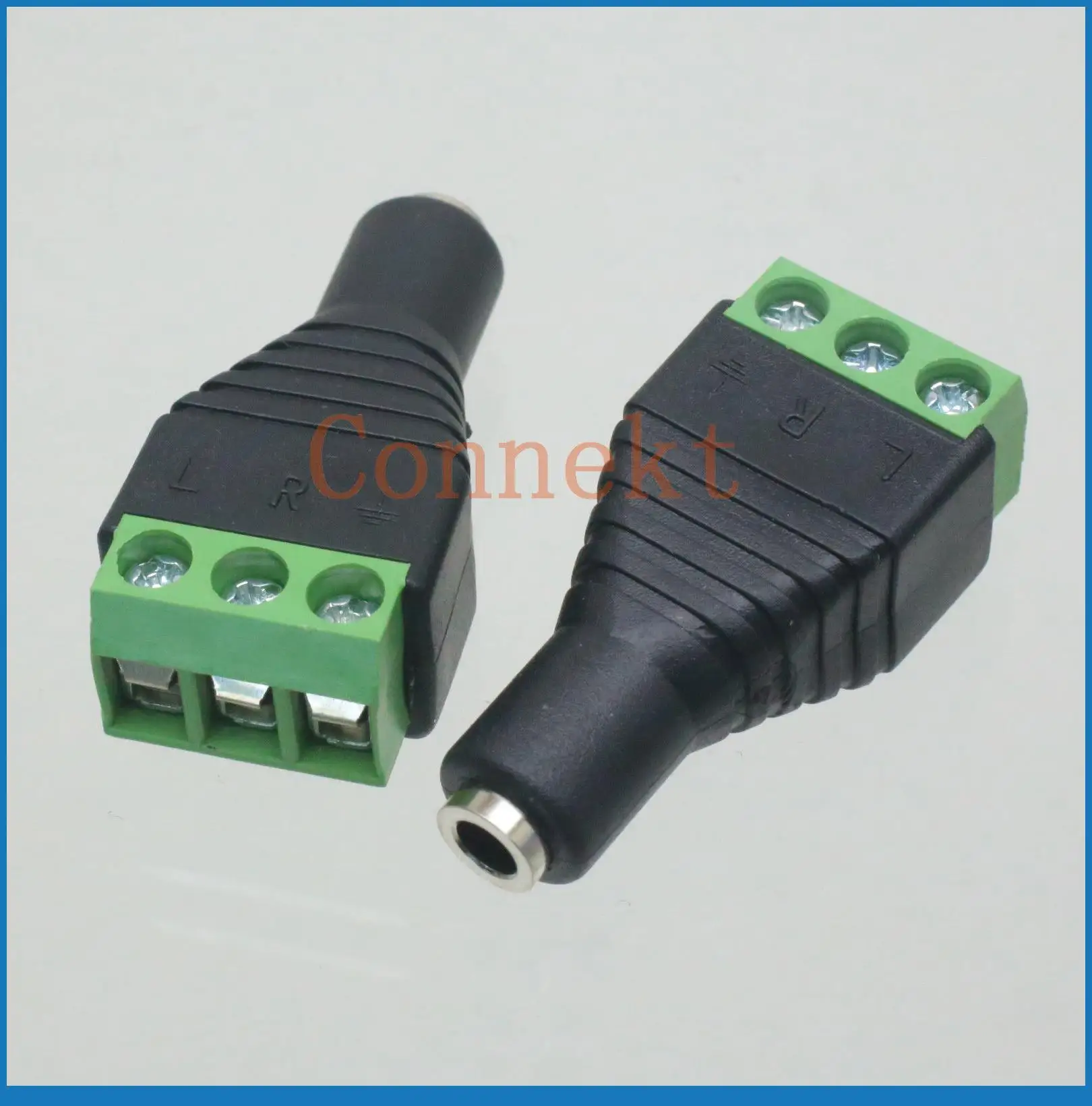 20pcs/lot  3.5mm 1/8" Stereo Female jack To AV Screw Video AV Balun Terminal Adapter TRS