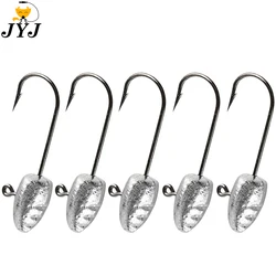 Exposed Oval Jig Head Jig Hooks 2g 3g 5g 7g 10g Ice Fishing Hook Raft Fishing Jig Head Hooks Micro Fishing Tackle