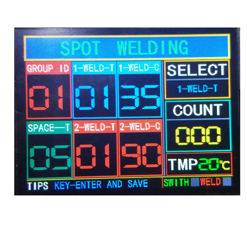 NY-D08 Spot Welder Controller Pneumatic Color LCD Display Multi-point Personalization