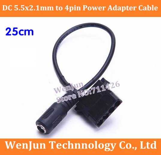 

NEW DC 5.5x2.1mm to 4pin Connector Adapter Cable for Router/radiator/fan power Supply 12V