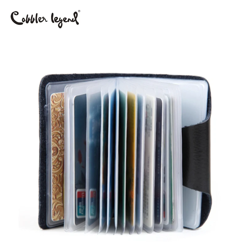 

Cobbler Legend женский клатч унисекс из натуральной кожи, 26 отделений, для визиток и кредитных карт, 2019
