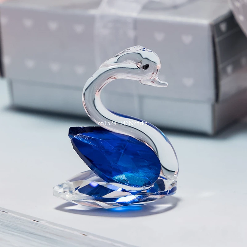 50pcs Crystal Swan Wedding Favor Wedding Anniversary Gifts Party Supplies Centerpieces Guest Souvenirs Free Shipping