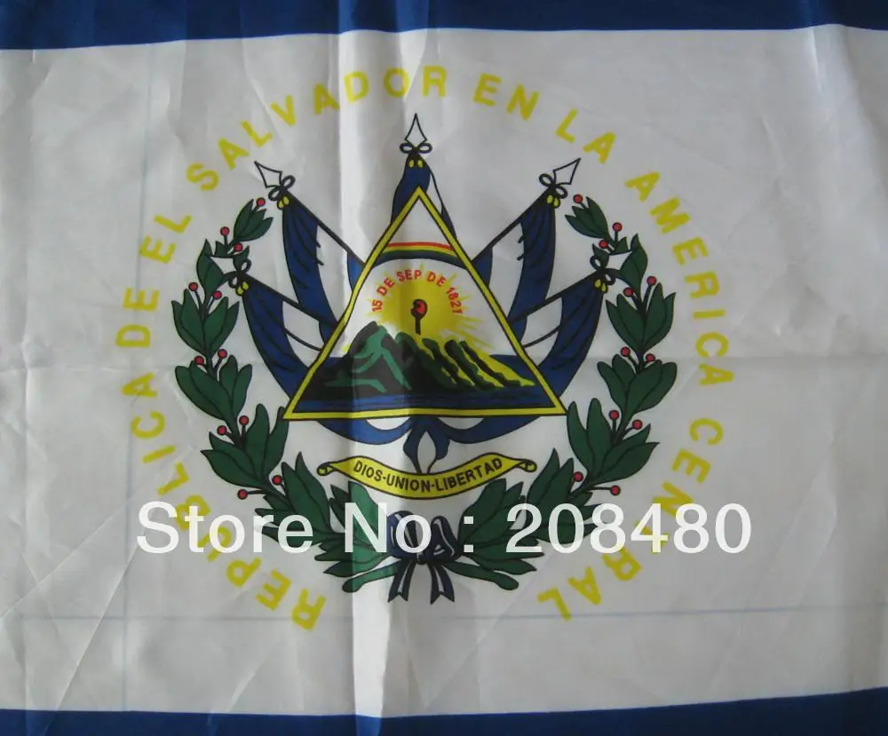 "El Salvador" national 3x5 feet flag, polyester flag, big flag