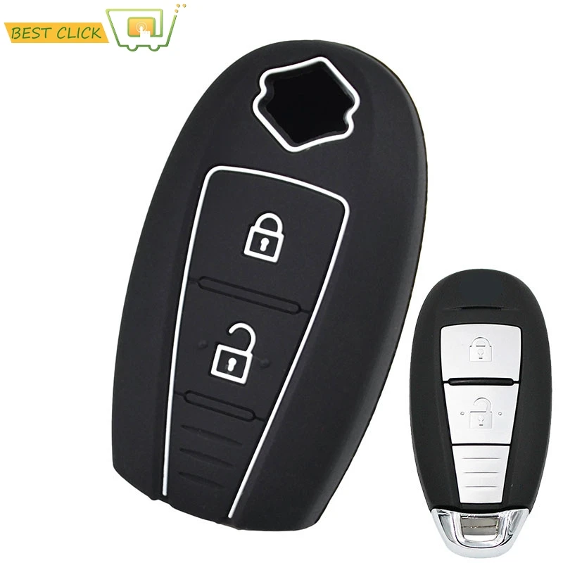 Silicone Key Case Cover For Suzuki Vitara Swift Ignis Kizashi SX4 Baleno Ertiga Keyless Fob Shell Skin Holder Protector