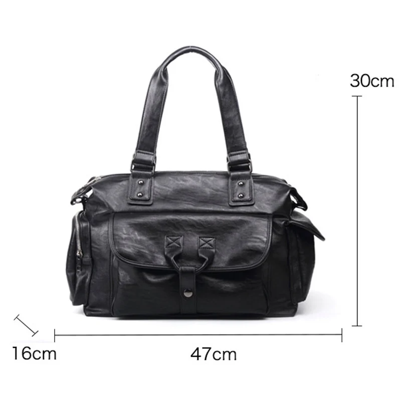 Bolsas de viagem de negócios masculinas de grande capacidade Bolsas de ombro de alta qualidade pretas casuais
