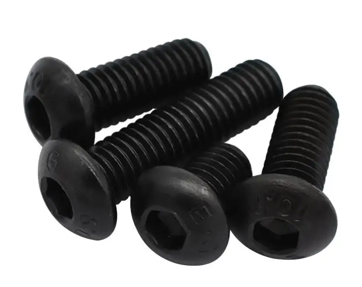 

4pcs M10 alloy steel high strength flat round head hexagon socket screw bolt cup screws bolts 12mm-30mm length