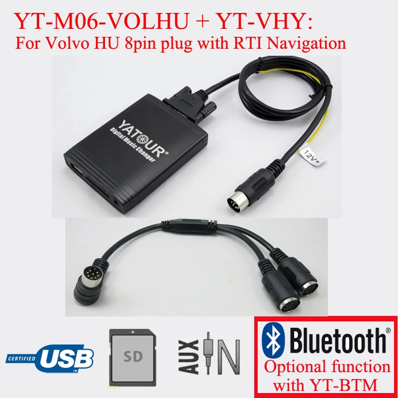 

Yatour Car stereo USB SD MP3 player for Volvo HU radio with RTI Navigation M06(PRO version)