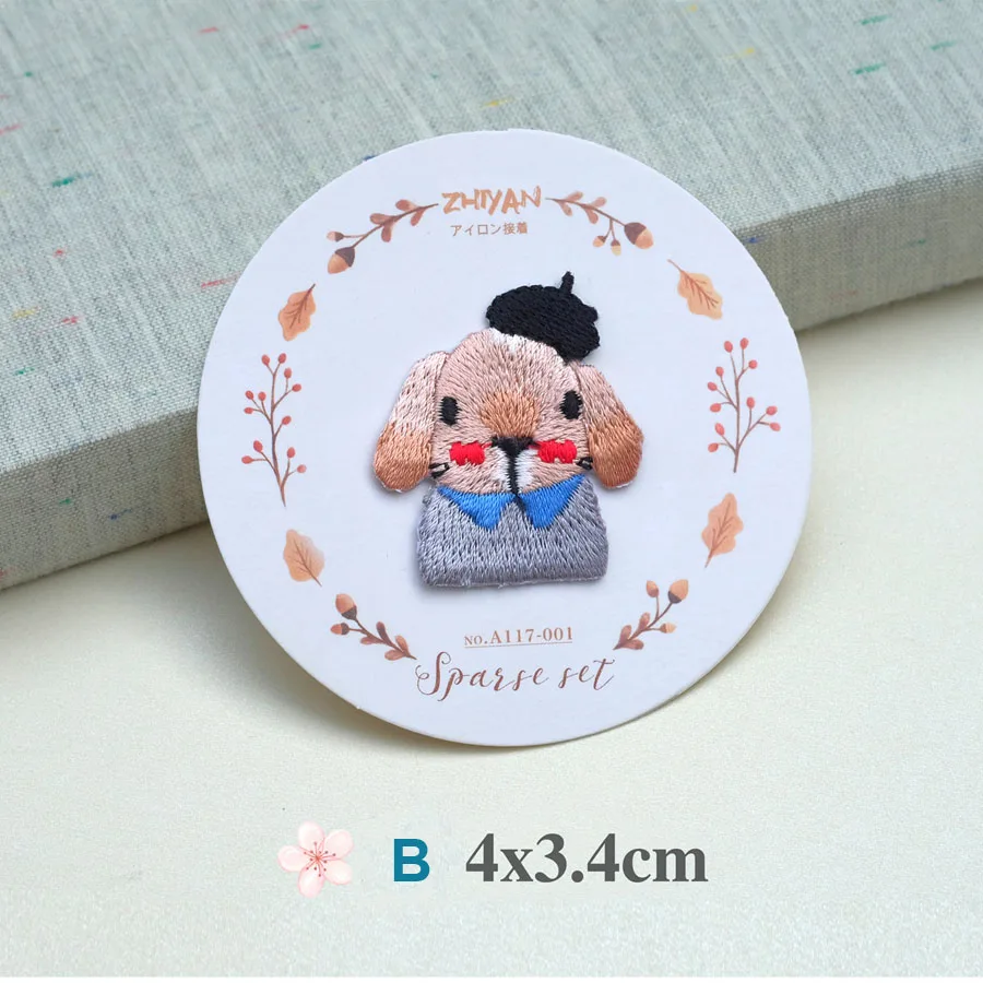 1 PC High Quality Iron on Patches for Kids Clothing Vintage Rabbit Embroidery Appliques Sew on Cloth Stickers Badges for Clothes