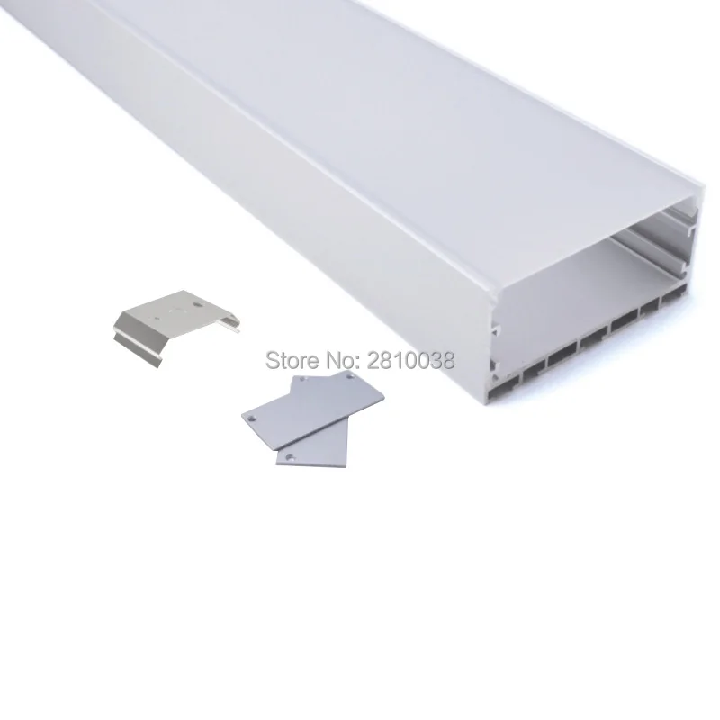 

50 X 2M Sets/Lot Office lighting led linear profile Larger wide U frame aluminium led housing channel for suspension lights