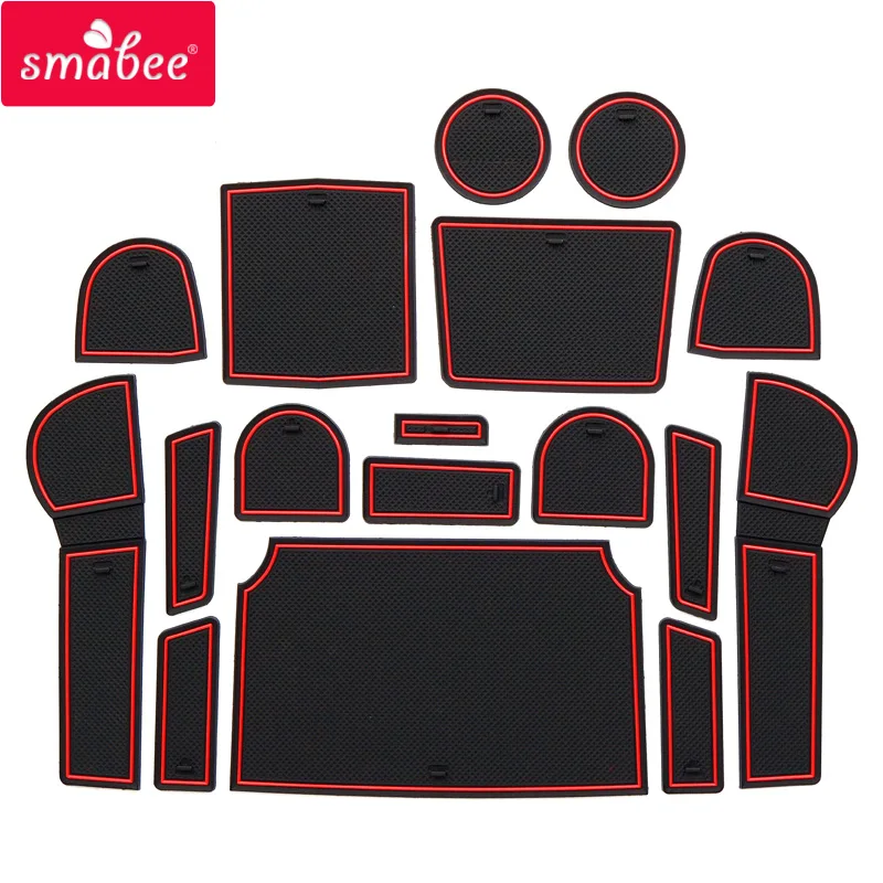 smabee Anti-Slip Gate Slot Pad for SUBARU XV 2012 - 2014 Interior Accessories Rubber Door Groove Mat Cup Holder Non-Slip Mats