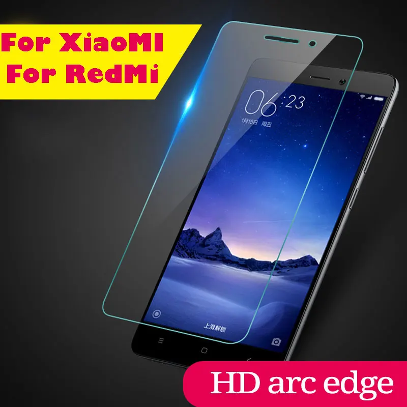 Vidrio templado para Xiaomi Redmi 4 4X 4A 5 6 pro Note 5A, película protectora de pantalla a prueba de explosiones, resistente a los arañazos, HD, 2 piezas