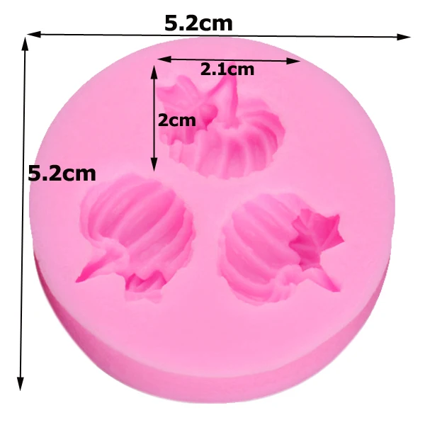 3D DIY Mini Pumpkin Fondant Cake Chocolate Sugar Craft Molds Silicone Baking Moulds Fondant Cake Decorating Pastry Tools M048