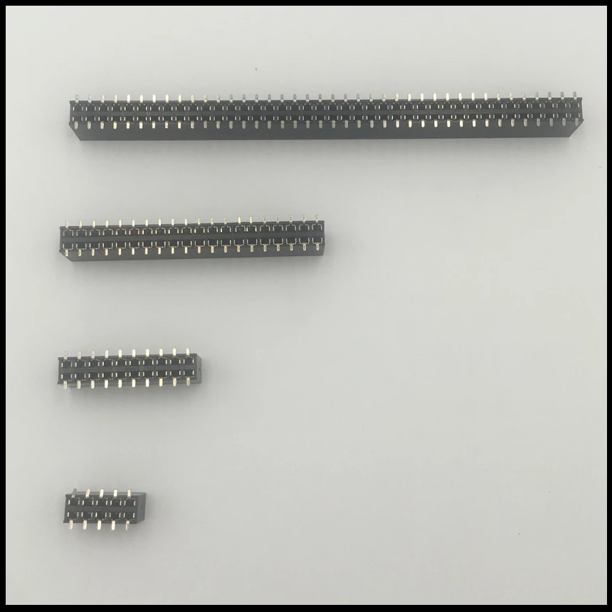 Tira de cabezal de Pin hembra SMD SMT de doble fila, 2x25, 2x25, 2x30, 2x30, 2x40 Pines, 32P, 36P, 40 P, 2,54mm de paso, 8,5mm de altura