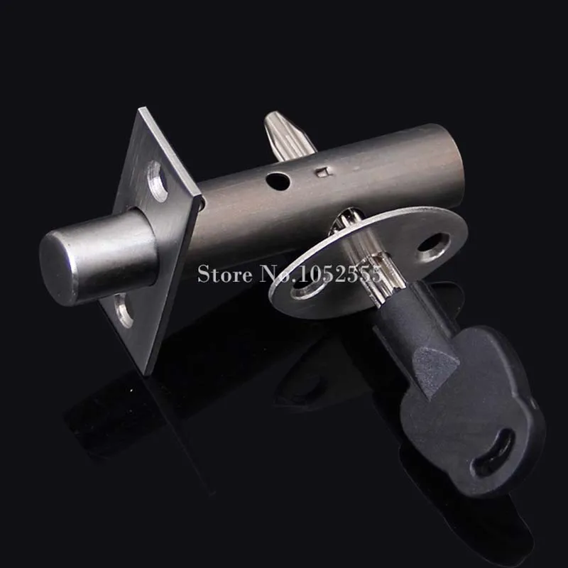 1PCS Stainless Steel Fire Invisible Doors Cross Spoon Tubewell Key Mortise Lock Hidden Door Locks