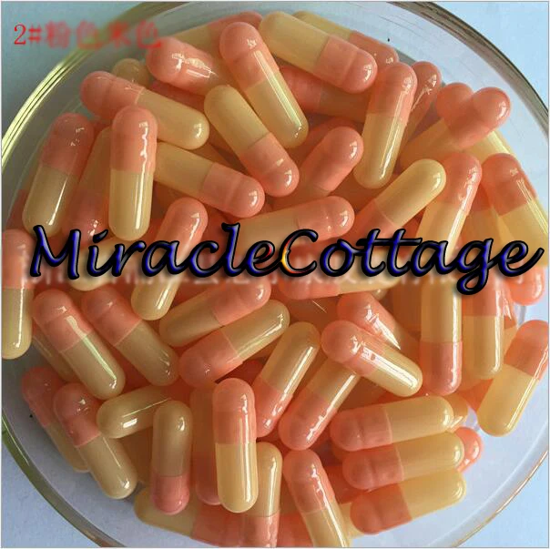 Separated (10,000pcs/pack)  2#  Pink/beige hard empty capsules  size 2 Pink beige gelatin empty capsule