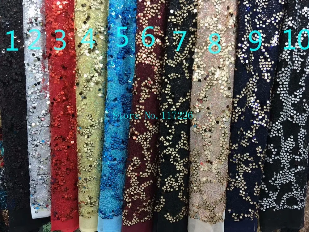 

5 yards JRB-89004 red/grey grid flower sequin embrodiery net tulle mesh lace fabric for wedding /evening dress