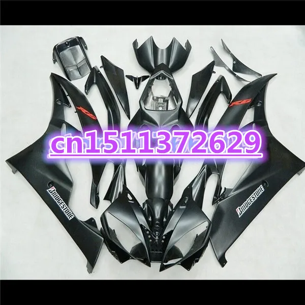 

Bo Fairing kit for YZF-R6 06-07 YZF R6 06 07 Black R6 YZF 600 R6 2006 2007 fairing sets bodywork ABS