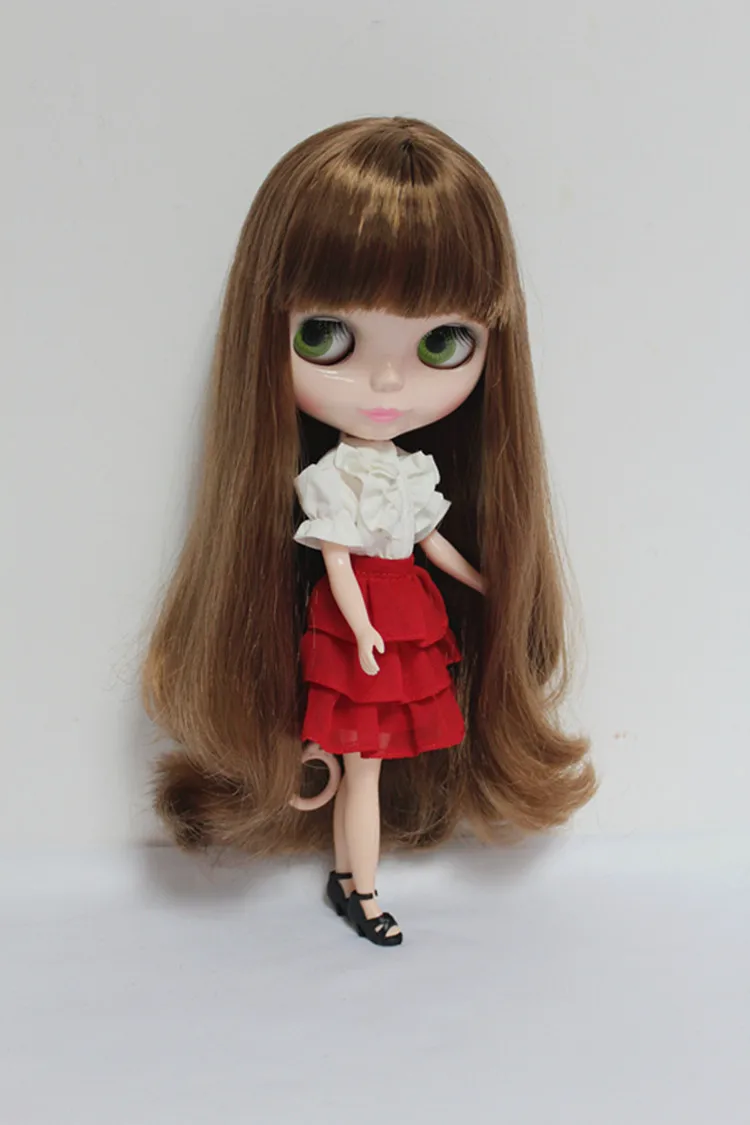 

Blygirl Blyth doll Nude doll light brown bangs hair 30cm ordinary body dolls suitable for makeup can replace the body