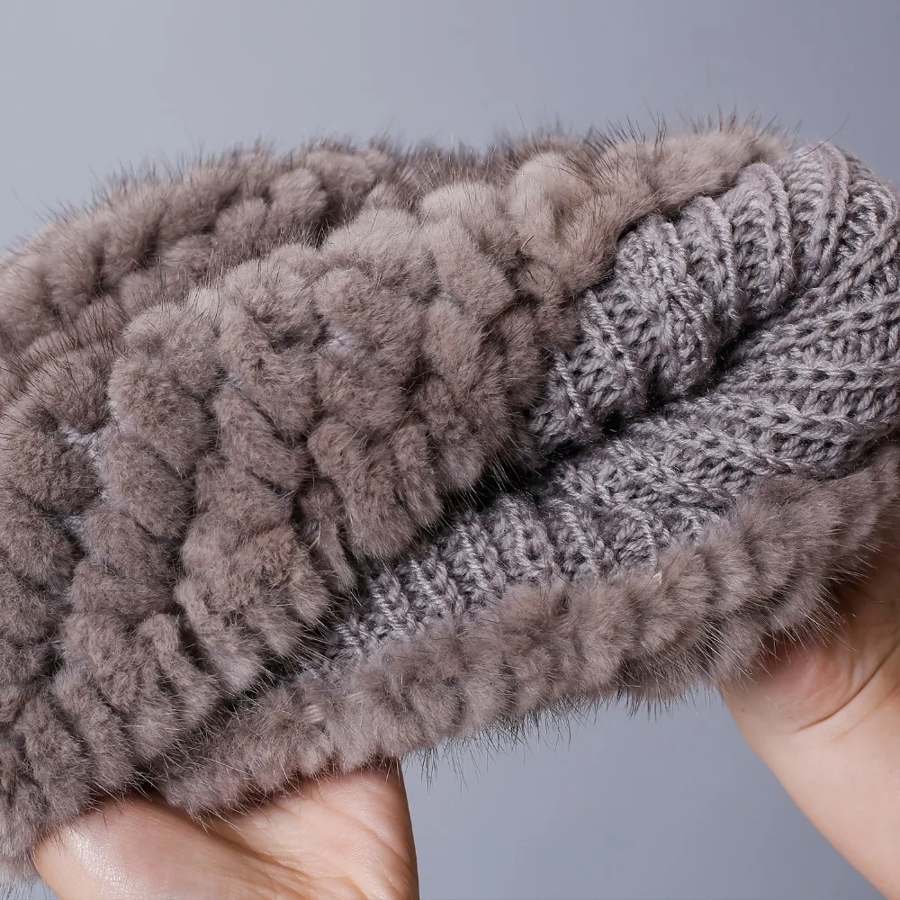 MPPM Women Real Mink Fur Hat Winter Fur Hat New Winter Mink Fur Beanies Cap for women free size casual natural fur women\'s hat