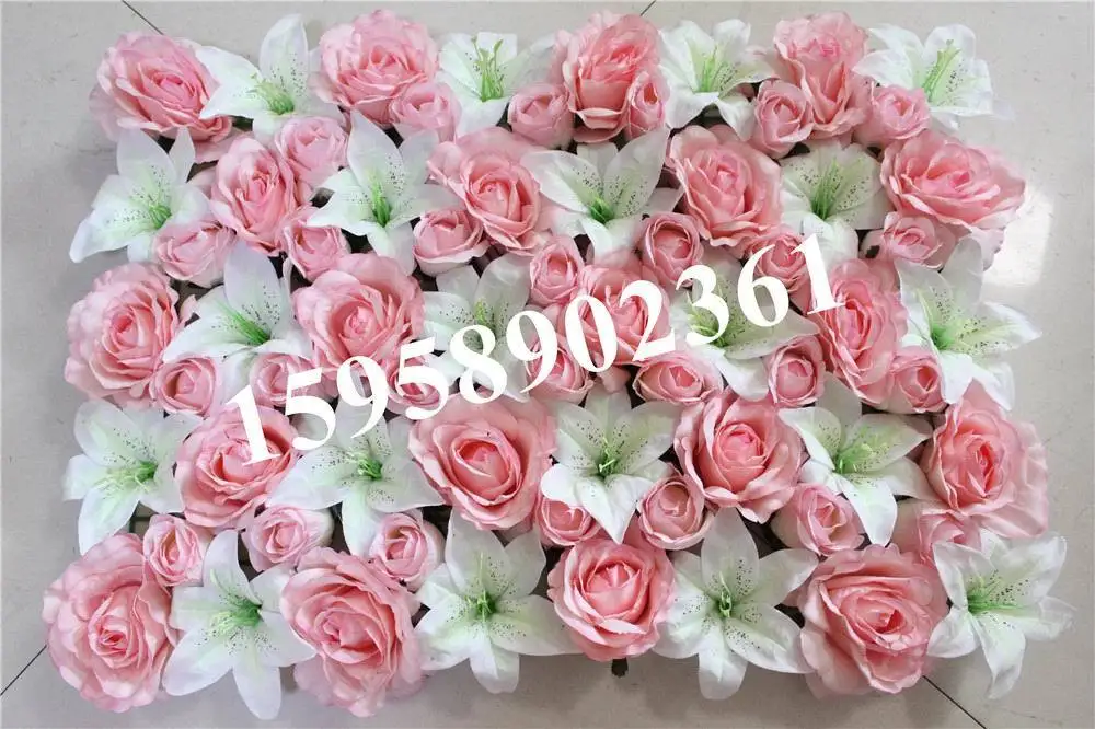 EMS Free Shipping 10pcs/lot pink mix color Artificial silk rose flower wall wedding background lawn/pillar market decoration