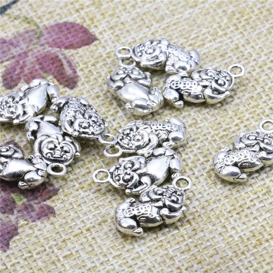 

5PCS HOT Animal-Shaped Pendant Lucky DIY Loose Beads Finding Accessories Carved Jewelry Making Design Women Girls Gifts 10x17mm