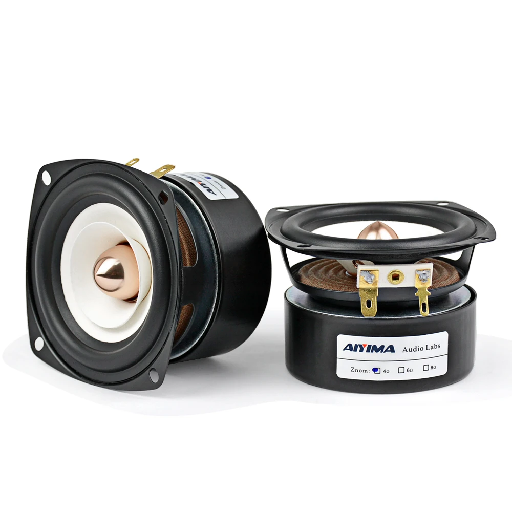 AIYIMA 2 sztuk 3 Cal Audio przenośny głośnik 4 8 Ohm 15W pełny zakres Hifi Bass Altavoz głośnik kina domowego nagłośnienie DIY
