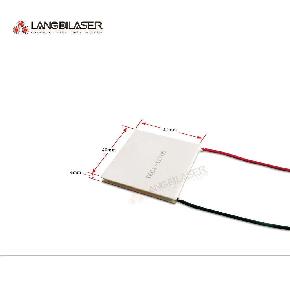 

Peltier cooling plate TEC1-12705 ,semiconductor cooling plate , voltage : 12V , current : 5A , power : 60W , size : 40*40*3.8mm