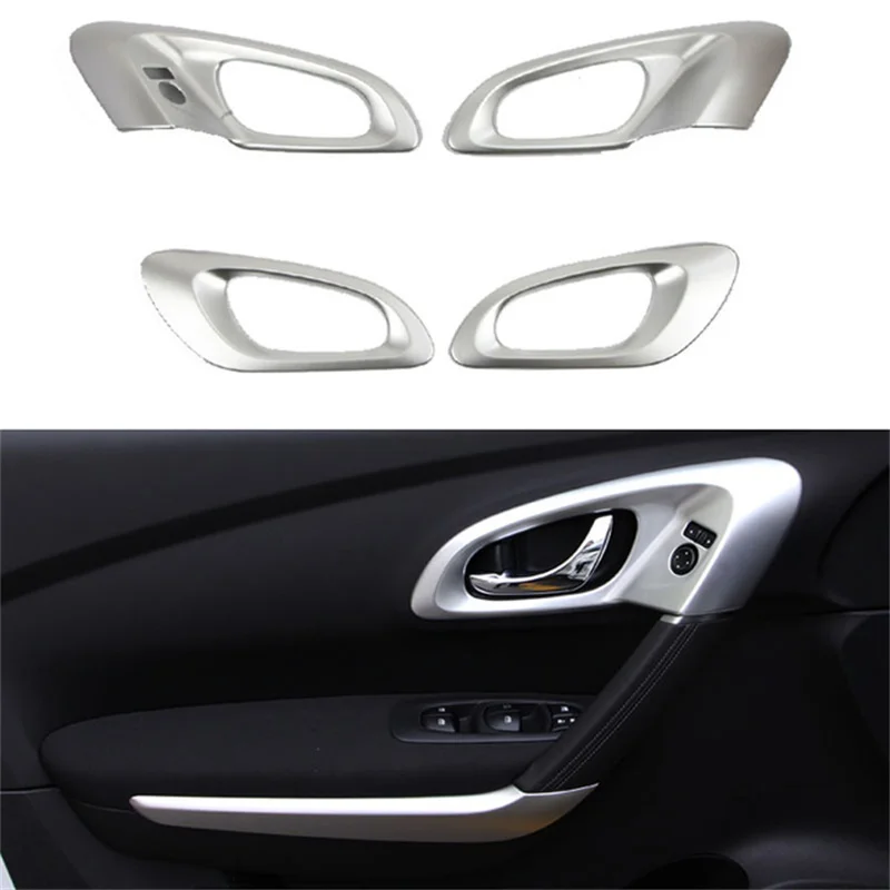 

ABS углеродное волокно внутренняя дверная ручка чаша рамка Крышка отделка для RENAULT KADJAR 2016 2017 2018 LHD аксессуары для стайлинга автомобиля