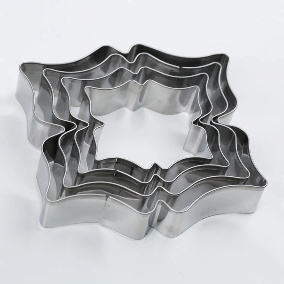 4pcs/set European Wedding Frame Metal Cookie Cutters Biscuits Stainless Steel Tools Kitchen Baking Mould E650