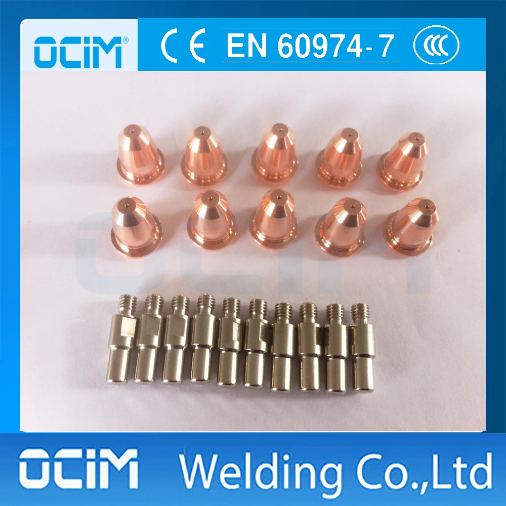 

20PCS S45 Plasma cutting torch consumables parts PD0116-08 Nozzle Tip & PR0110 Electrode