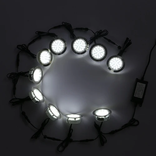 QACA LED-deklamp 2,5 W IP67 waterdichte verzonken inbouwverlichting kits tuin trappen pad buitendecoratie 10 stks/set B107-10