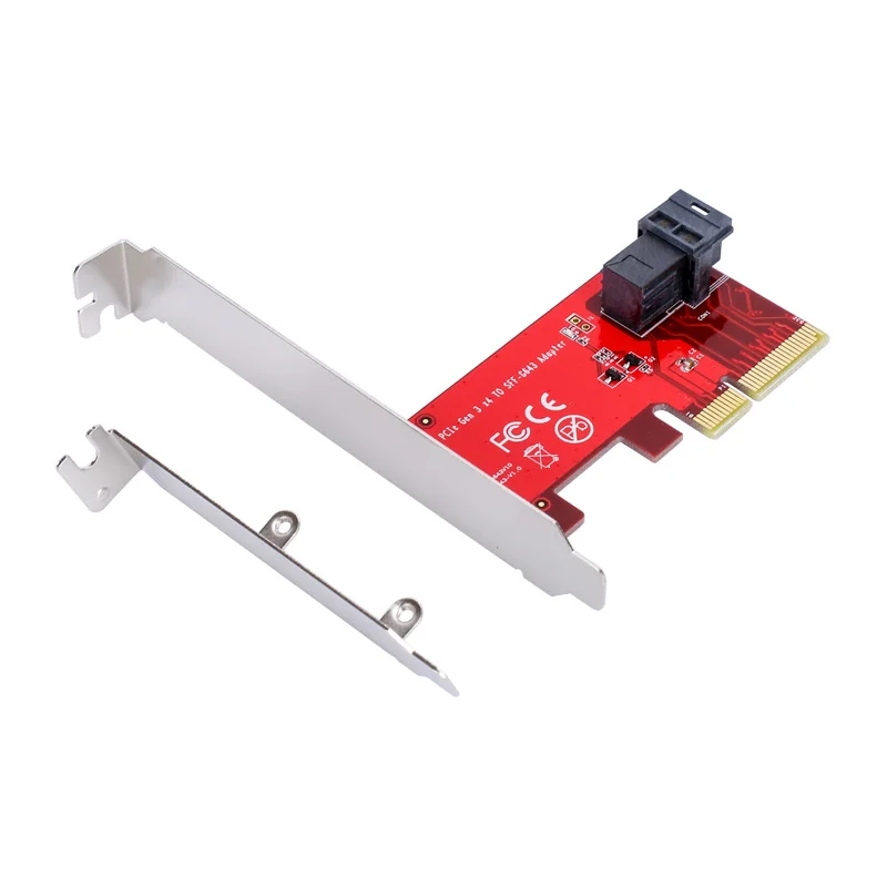 PCIe 4X NVMe U.2 SSD Adapter PCI-Express to SFF-8643 with SFF-8639  Gen3/4 MiniSAS Cable UEFI WIN10 Support PCIE3.0