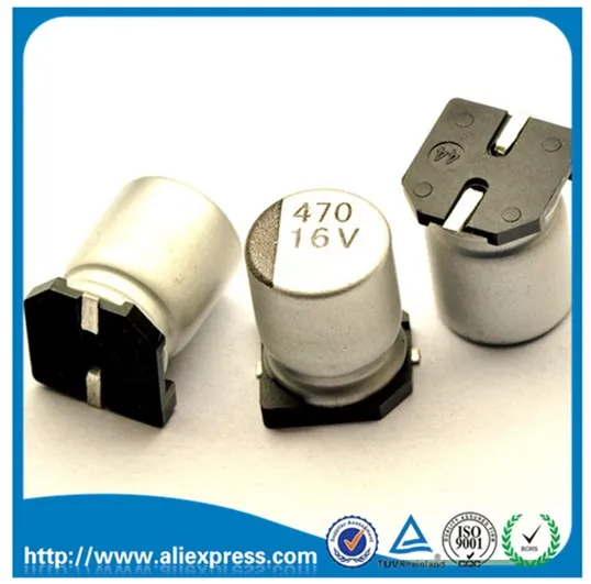 10PCS 16V 470UF 470UF 16V SMD Aluminum electrolytic capacitor 16 V / 47 UF Size 8*10.2MM Electrolytic capacitor