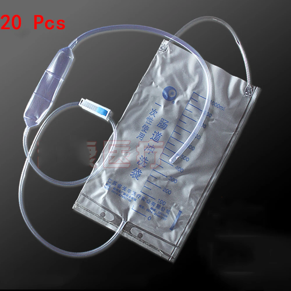 20pcs Disposable enema bag intestinal wash bags household coffee enema detox spa pass constipation New Arrival