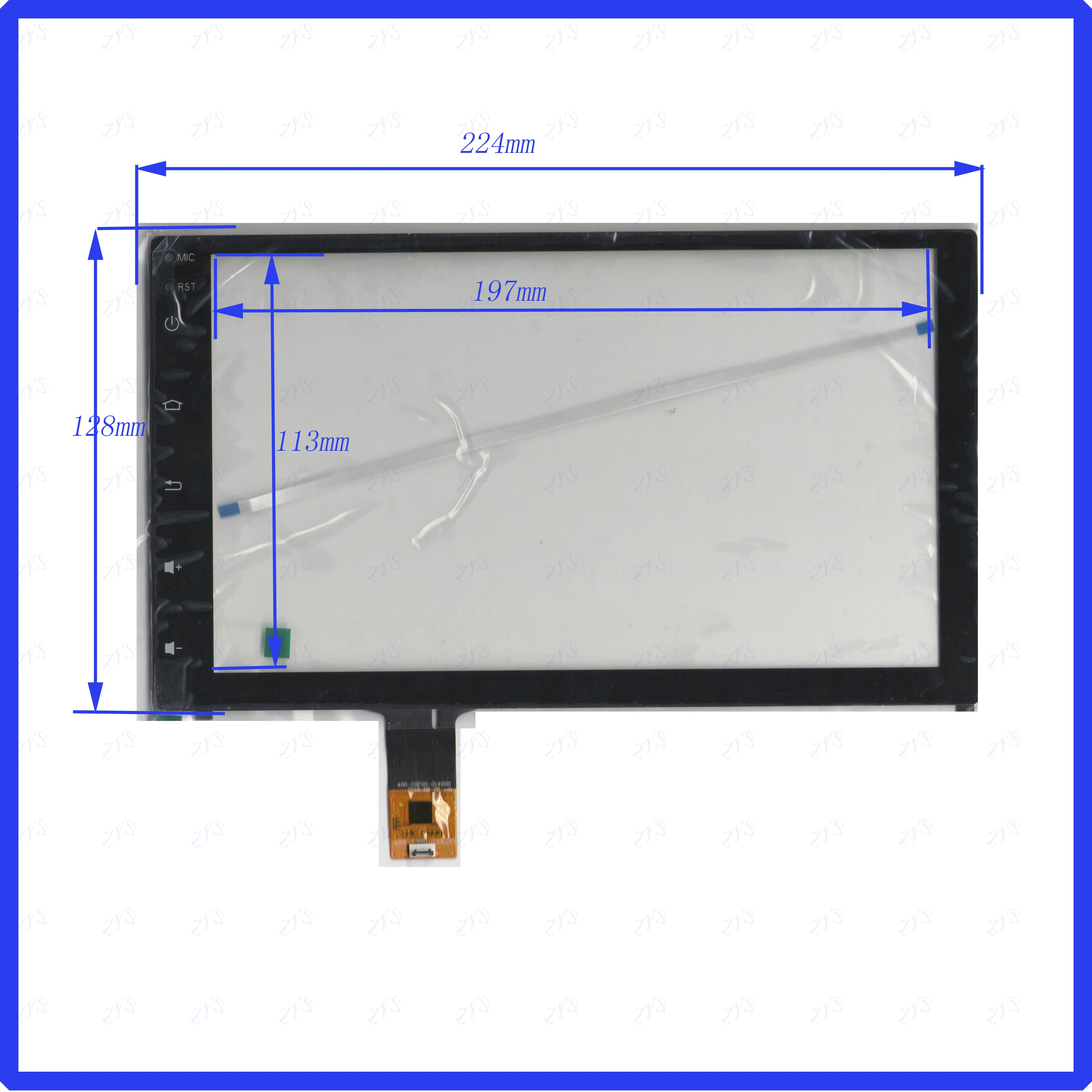 

ZYS 400COF002 10.1inch capacitive compatible 224*128mm touchglass screen this is compatible Touchsensor