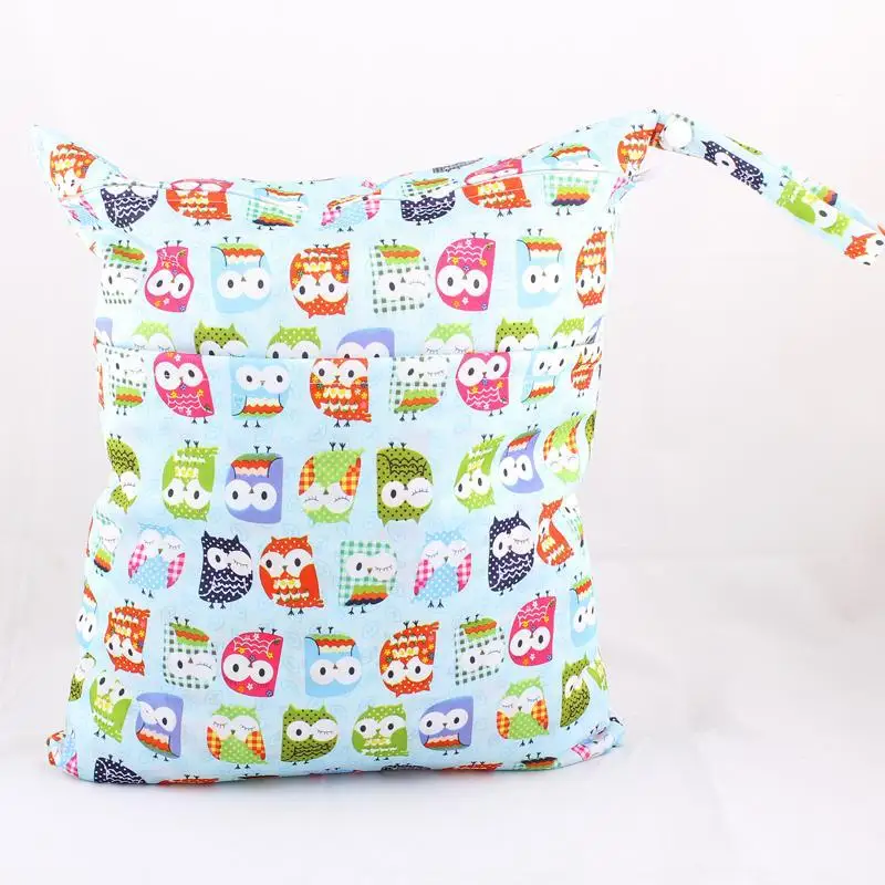 20 styles high quality waterproof Double zipper double baby diaper diaper receive bag Baby diapers receive bag 20PCS mix