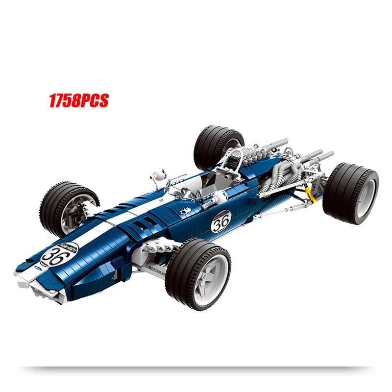 High Simulation Dream Car Sonic Fords F1 Formula Super Racing Moc Building Block Mode Brick Assemble Toy Collection For Boys