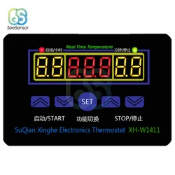 XH-1411 W1411 12V 220V LED Digital Temperature Controller High Precision Thermostat Temperature Control Switch 10A Relay Output