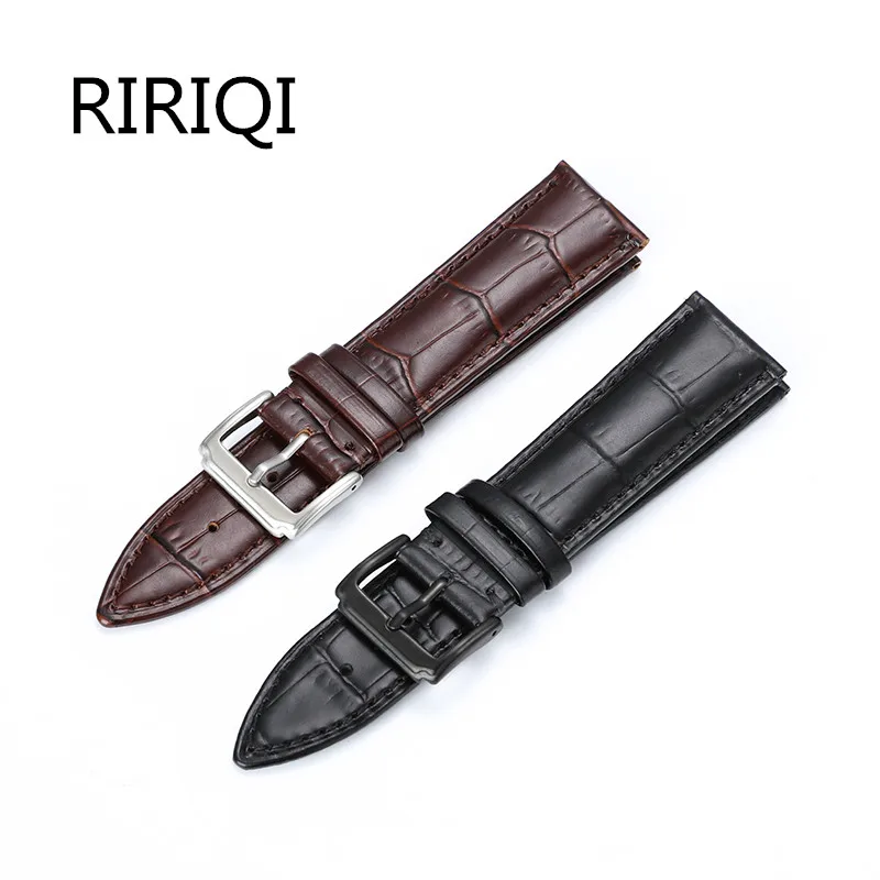 Watchband  16mm 18mm 20mm 22mm Alligator Full-grain Crocodile Grain Genuine Leather bands Black Brown Watch Strap