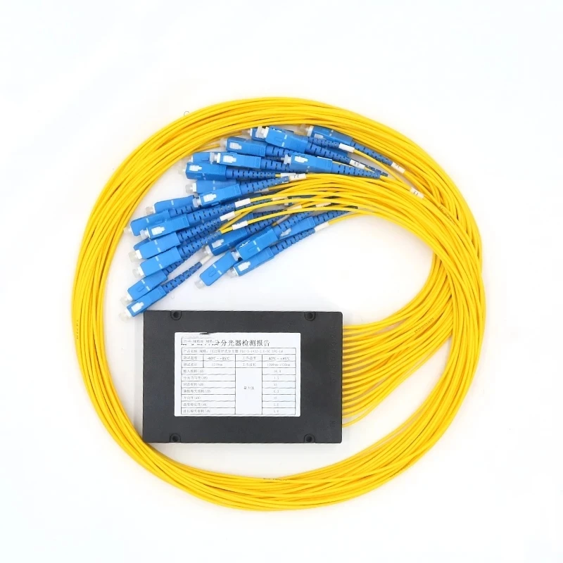 1*32 PLC разделитель ABS коробка тип SC FC 1mtr 2,0 мм 3,0 мм желтый кабель 1X32 кассета FTTH соединитель ODN Бесплатная доставка фабрика 2 шт.