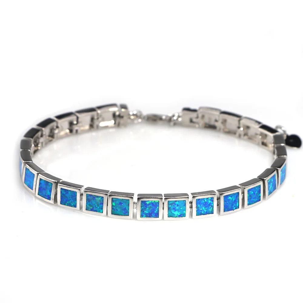 JLB-031 New Women's Geometric Bracelet Women's Blue Fire Opal Bracelet Wholesale Fashion Jewelry Gifts