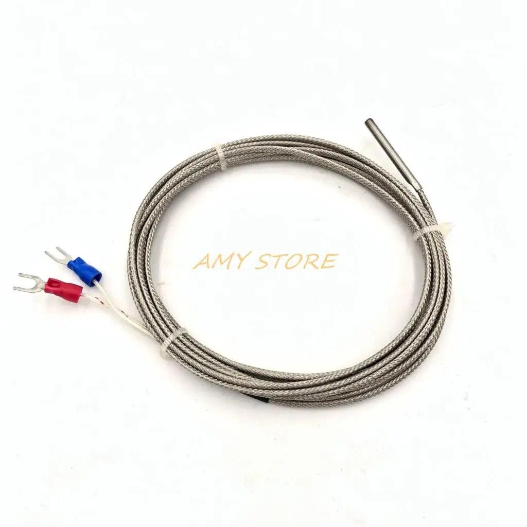 K Type E Type 3x30mm Thermocouple Temperature Controller Sensor Probe 0-600C 0-400C Cable Wire 0.5 1 1.5 2 2.5 3 4 5 10Meter