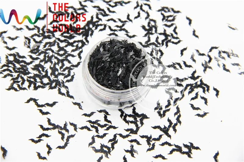 Blocco di Colore nero Dimensioni della forma: 8mm Glitter spangles per Nail Art e forniture FAI DA TE e decorazioni di Festa