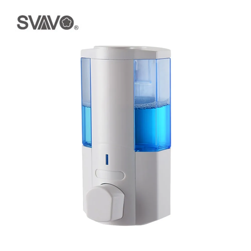 350ml ABS Plastic Shower Shampoo Hand Soap Dispenser Hotel Bathroom Wall Mounted Single Hand Pressing Liquid Soap Dispenser