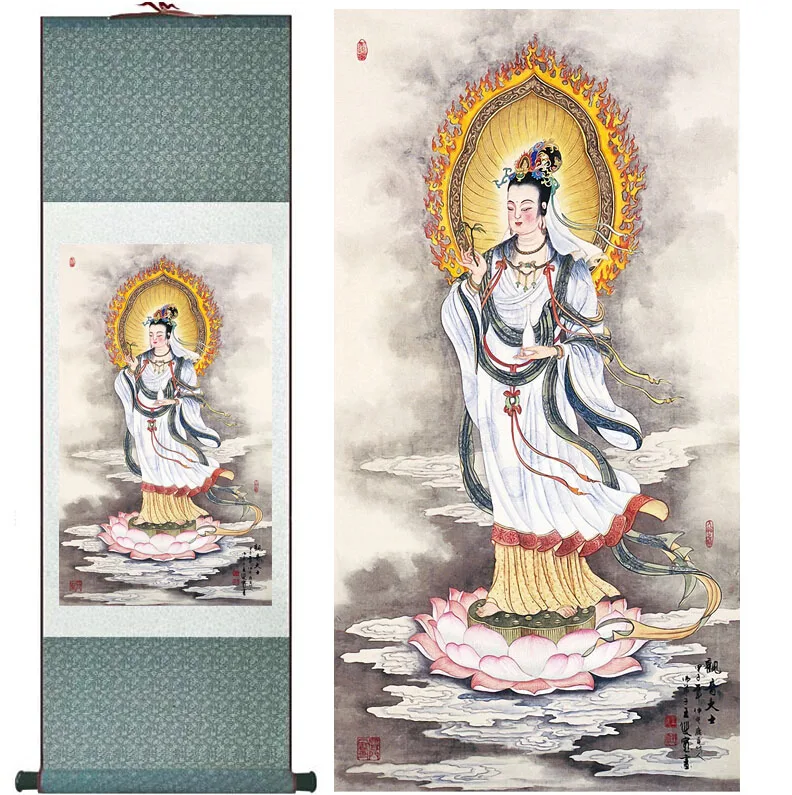 

Avalokitesvara painting Traditional art Portrait painting Home Office Decoration traditional Avalokitesvara painting