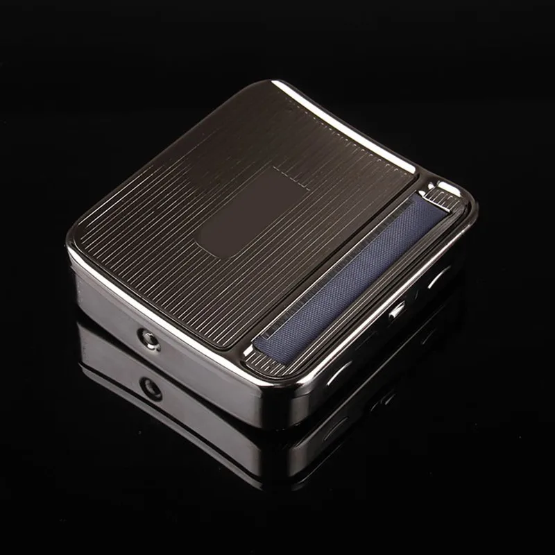 1Pcs Automatic Cigarette Rolling Machine Manual Tobacco Rolling Machine Box Case Durable Metal Cigarette Maker