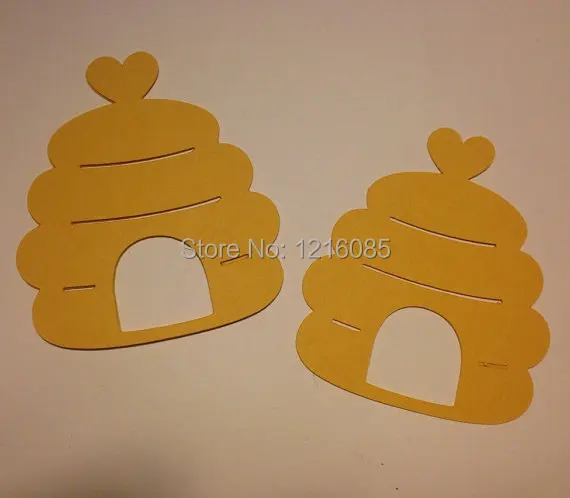 

Honey Bee Hive Paper Die Cut - Baby Shower, Place Card, scrapbooking, crafts birthday gift tags