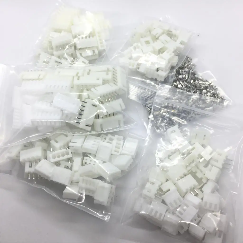 100Sets/Lot Mix Kit XH 2,54 2P 3P 4P 5P 6P Stecker Führt header Gehäuse Pin header Terminal Set XH TJC3