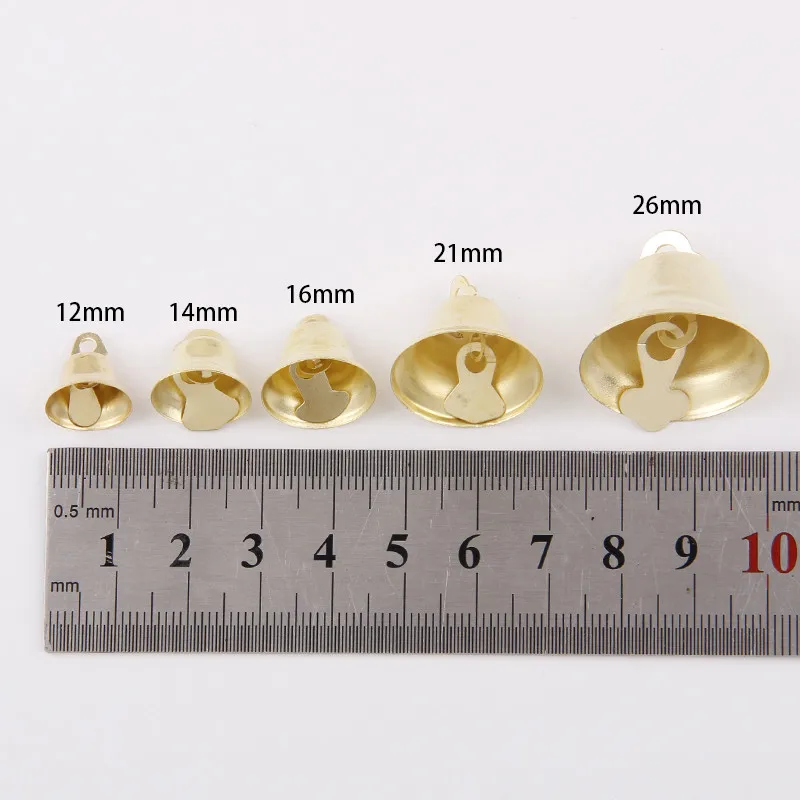 Wholesale  5 Sizes Christmas Golden Bell as Party or Christmas Tree Decorations Christmas Gifts and Decorations